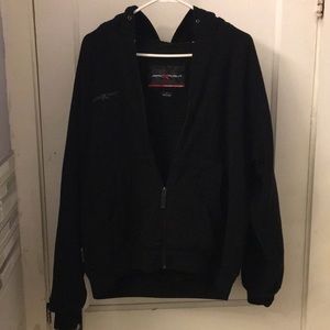 ZeroXposur heavy Sherpa lined black hoodie. Large